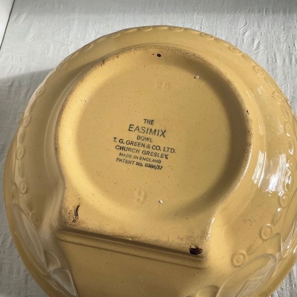 Vintage The Easimix Bowl Green Dot Gripstand Mixing Bowl 12” - Picture 14 of 16